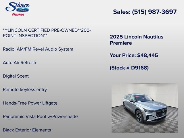 2025 Lincoln Nautilus Premiere