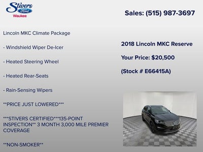 2018 Lincoln MKC Reserve