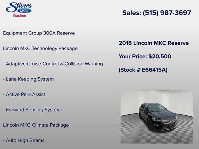 2018 Lincoln MKC Reserve