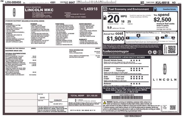 2019 Lincoln MKC Reserve