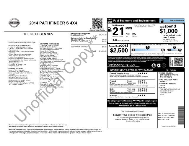 2014 Nissan Pathfinder S