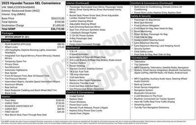 2025 Hyundai Tucson SEL Convenience