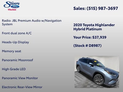 2020 Toyota Highlander Hybrid Platinum