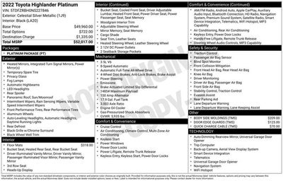 2022 Toyota Highlander Platinum