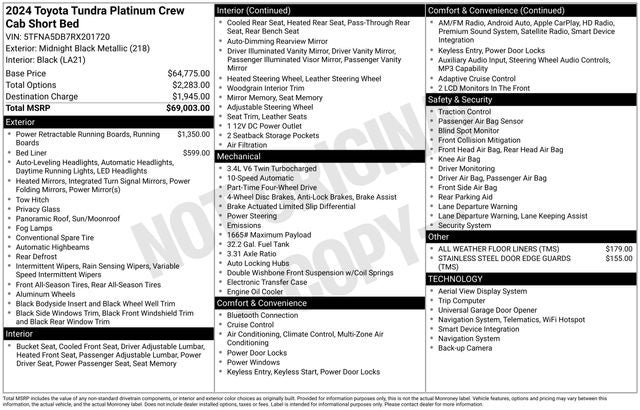 2024 Toyota Tundra Platinum
