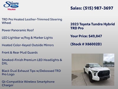 2023 Toyota Tundra Hybrid TRD Pro