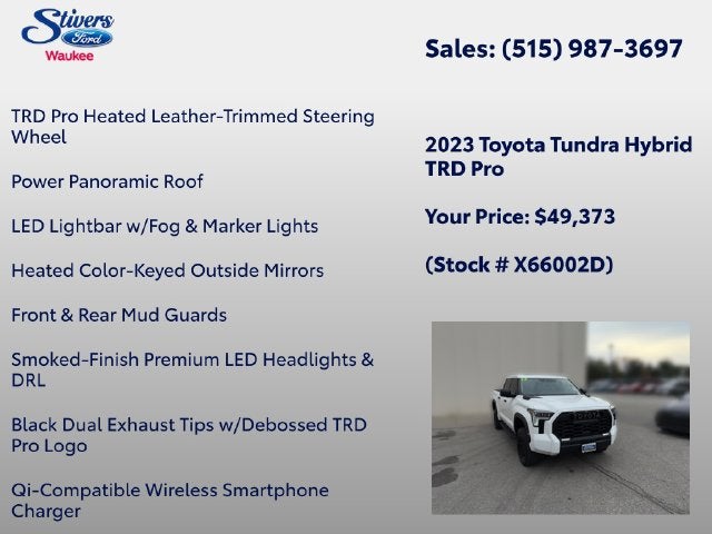 2023 Toyota Tundra Hybrid TRD Pro