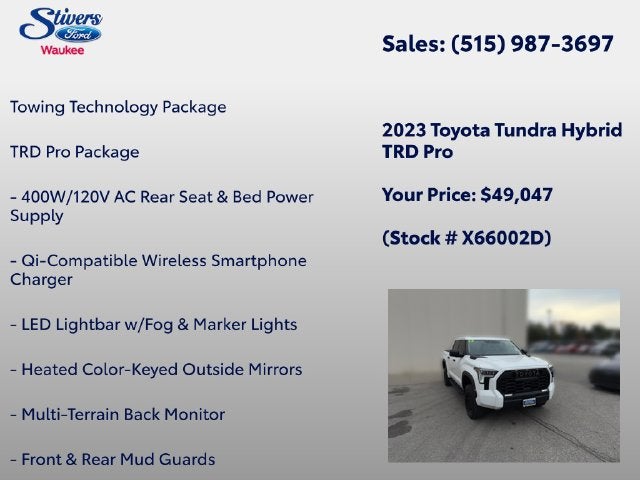 2023 Toyota Tundra Hybrid TRD Pro