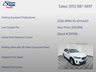 2026 BMW X5 xDrive40i