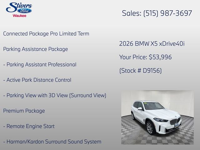 2026 BMW X5 xDrive40i