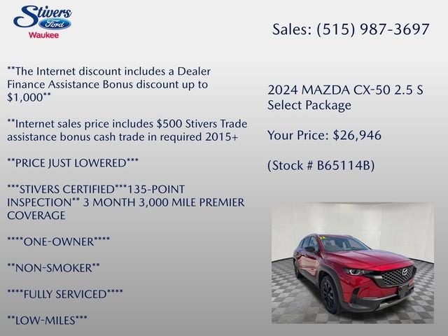 2024 Mazda Mazda CX-50 2.5 S Select Package