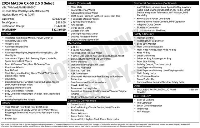 2024 Mazda Mazda CX-50 2.5 S Select Package