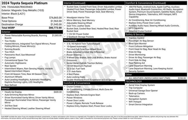 2024 Toyota Sequoia Platinum