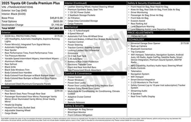 2025 Toyota GR Corolla Premium