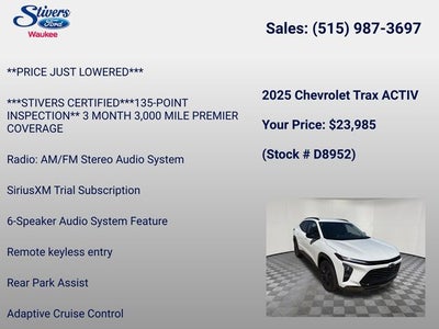 2025 Chevrolet Trax ACTIV