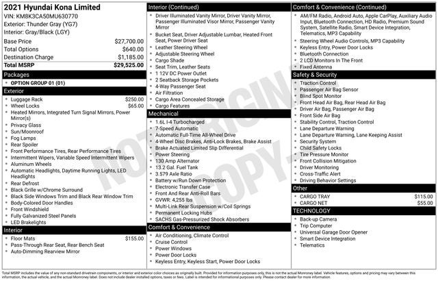 2021 Hyundai Kona Limited