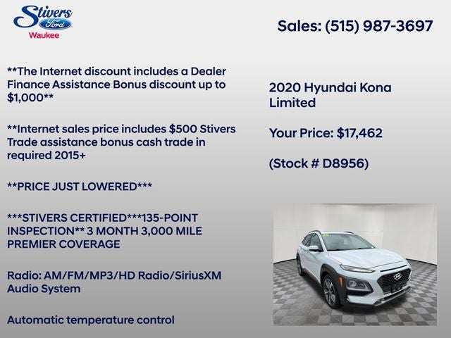 2020 Hyundai Kona Limited