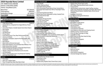 2020 Hyundai Kona Limited