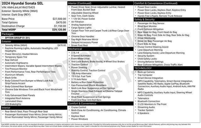 2024 Hyundai Sonata SEL