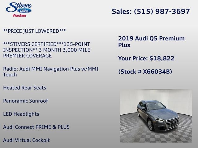 2019 Audi Q5 2.0T Premium Plus quattro