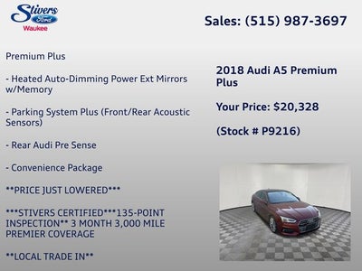 2018 Audi A5 2.0T Premium Plus quattro