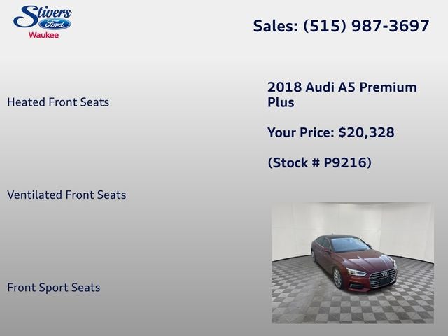 2018 Audi A5 2.0T Premium Plus quattro