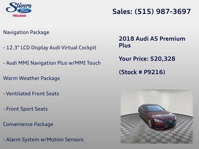 2018 Audi A5 2.0T Premium Plus quattro