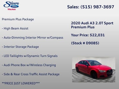 2020 Audi A3 2.0T Premium Plus