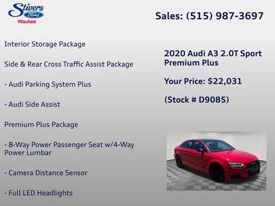 2020 Audi A3 2.0T Premium Plus