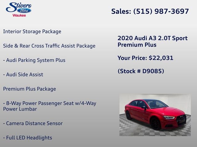 2020 Audi A3 2.0T Premium Plus