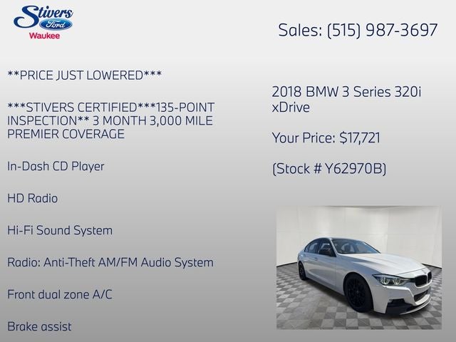 2018 BMW 3 Series 320i xDrive