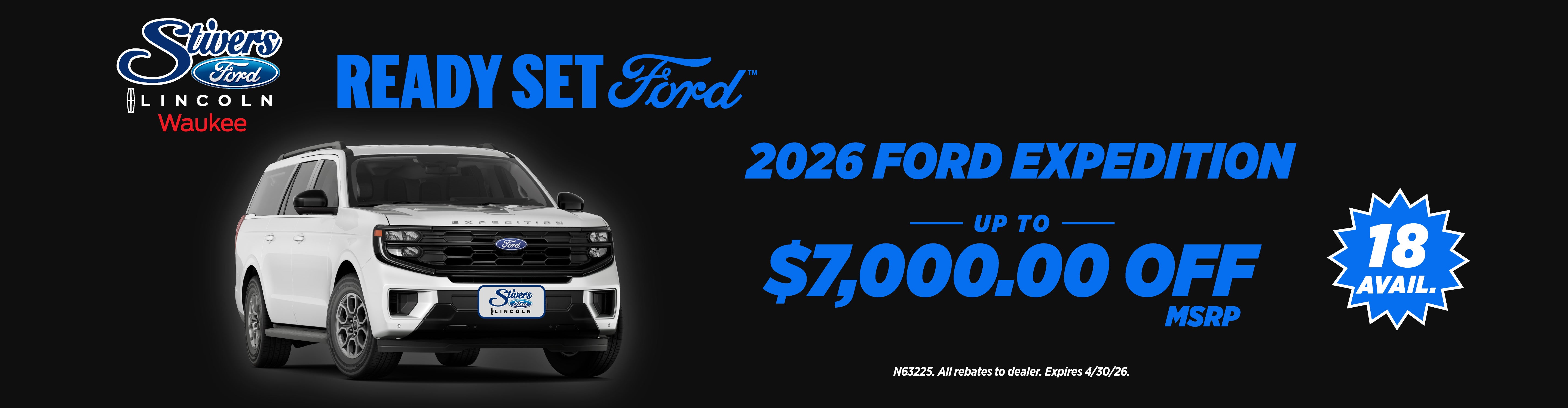 2026 Ford Expedition save up to $7,000 off