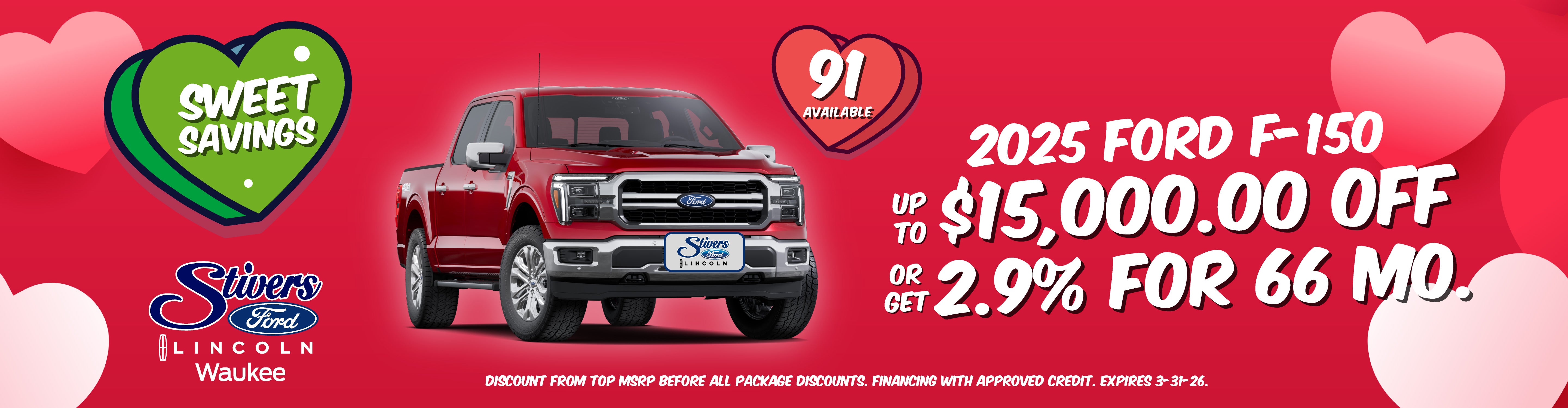 Up to $15,000 off 2025 Ford F-150 trucks