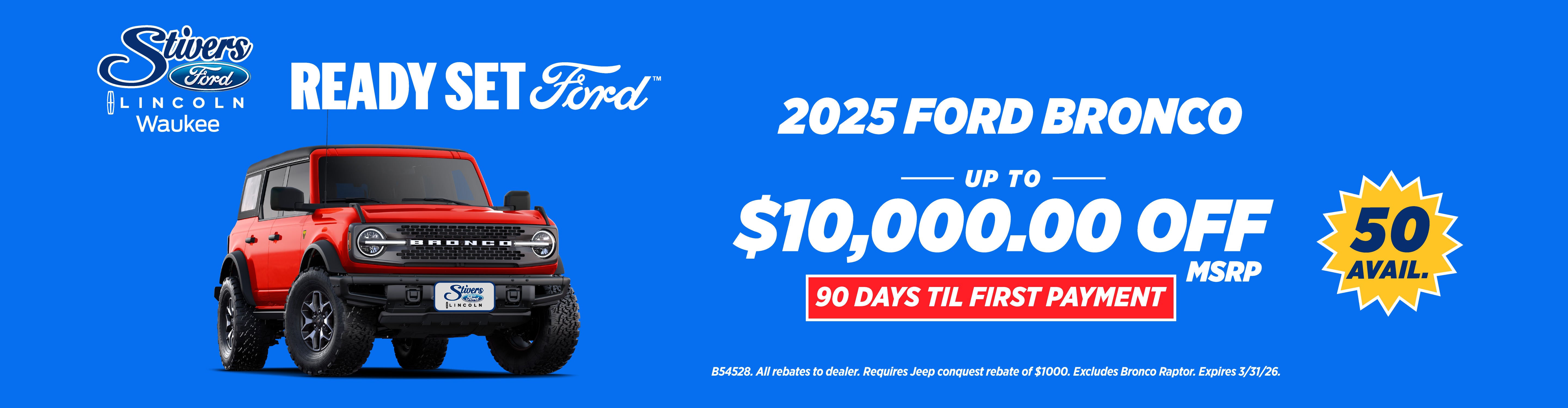 Ford Bronco up to $10,000 off MSRP