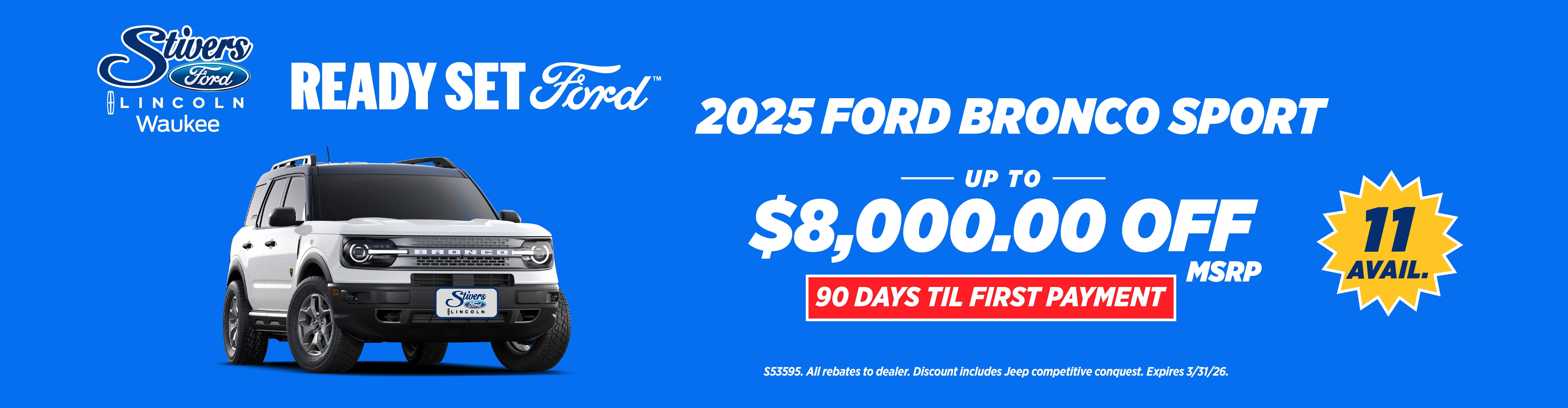 Ford Bronco Sport up to $8,000 off